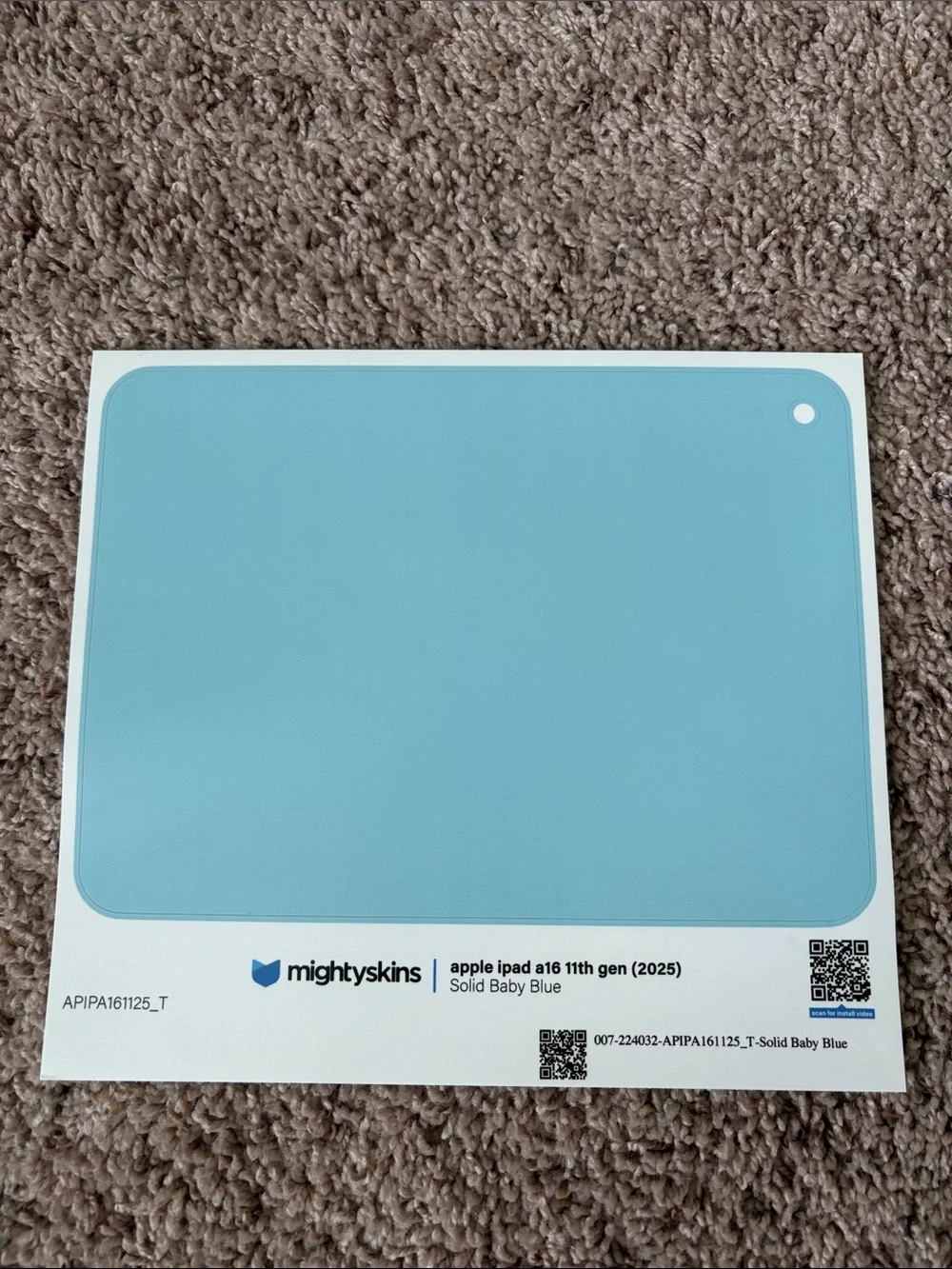 Solid Baby Blue Skin for Apple iPad (11th Gen, 2024)